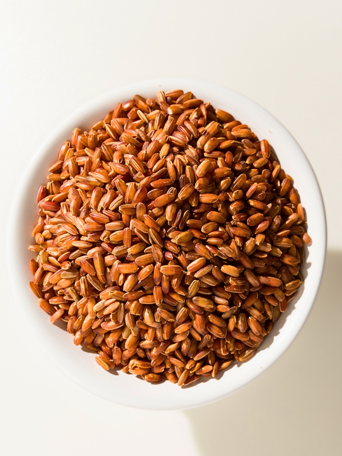 Bhutanese Red Rice Grains in a bowl.