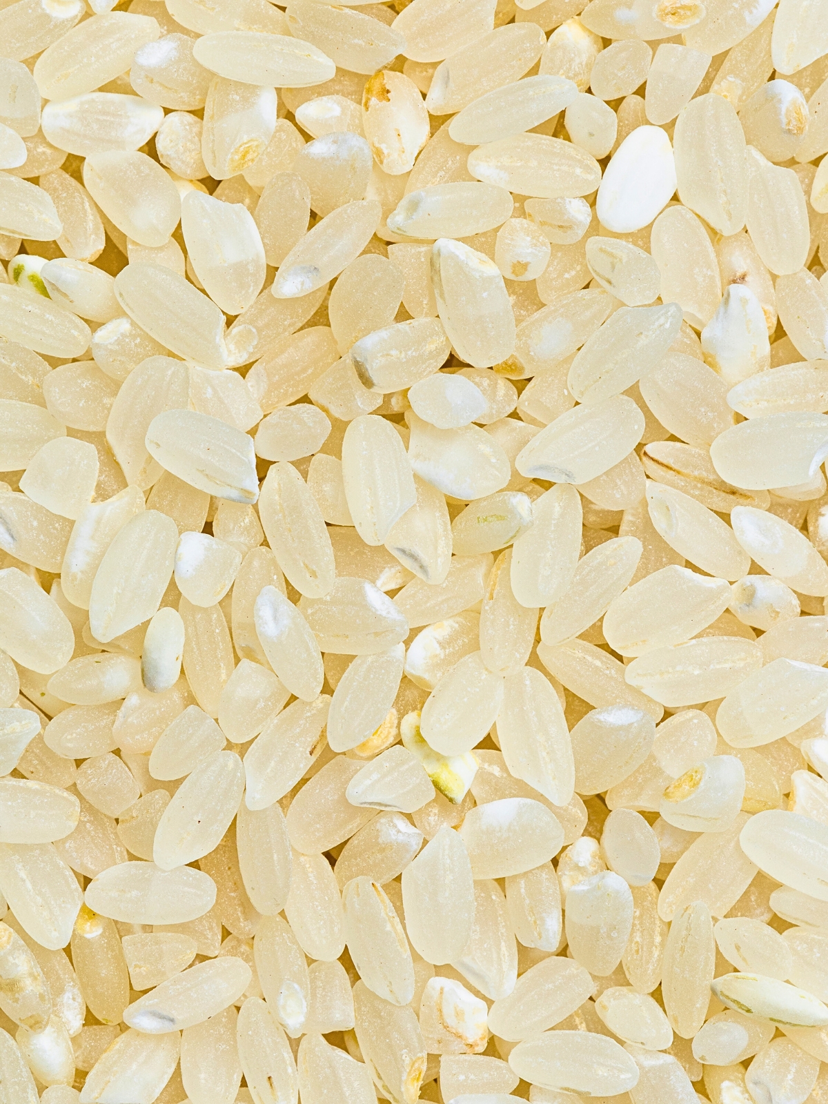 Polished White Medium-Grain Rice Close up.